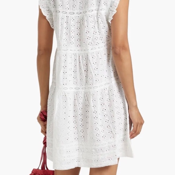 Melissa Odabash Ruffled Broderie Anglaise Cotton Mini Dress - Picture 2 of 4